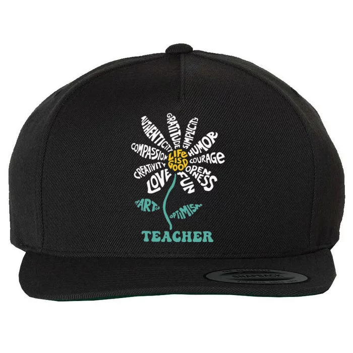 Lifeis Good Teacher Humor Courage Openness Fun Love Wool Snapback Cap