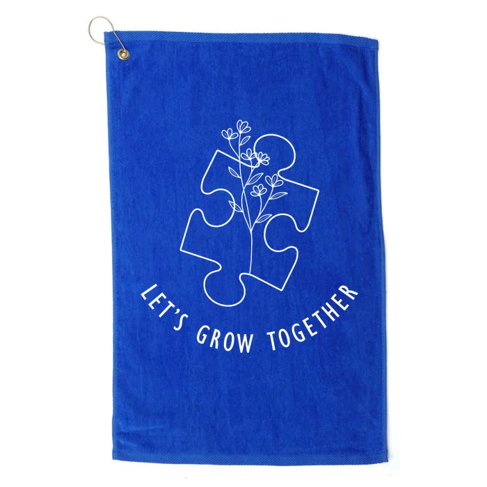 Let's Grow Together Autism Awareness Platinum Collection Golf Towel