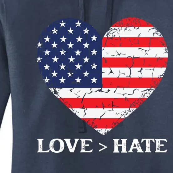 Love Greater Than Hate Love Trumps Hate Peace And Kindness Cute Gift Women's Pullover Hoodie