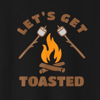 Let's Get Toasted Campfire & Marshmallow Camping T Women's Crop Top Tee
