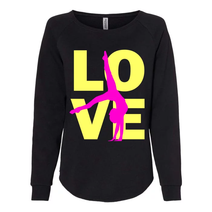 Love Gymnastics Teen Gift Womens California Wash Sweatshirt