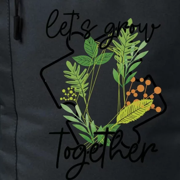 Let's Grow Together Autism Puzzle Piece Plants Meme Gift Daily Commute Backpack