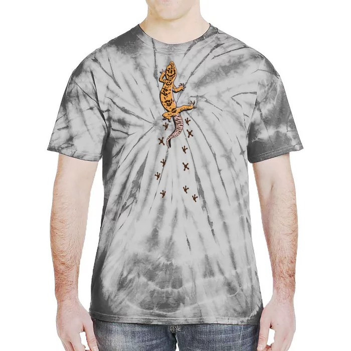 Leopard Gecko Tracks Lizard Lover Gift Meaningful Gift Tie-Dye T-Shirt