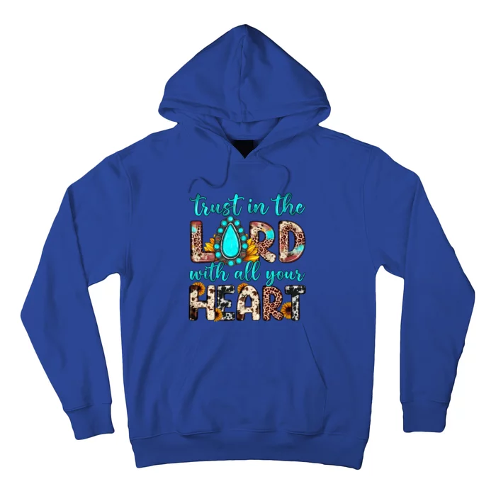 Leopard Gemstone Trust In The Lord With All Heart Christian Gift Hoodie