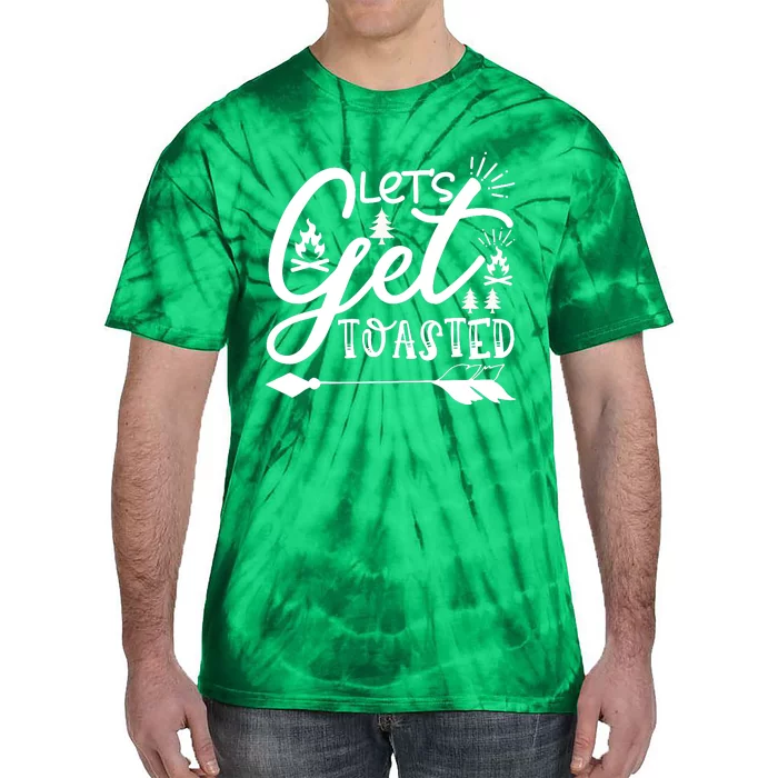 Let's Get Toasted Funny Camping Tie-Dye T-Shirt