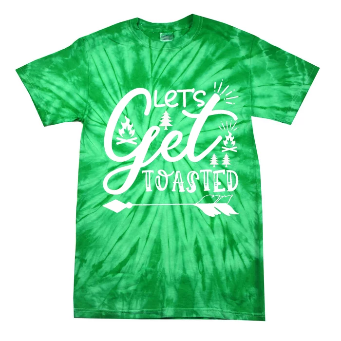 Let's Get Toasted Funny Camping Tie-Dye T-Shirt