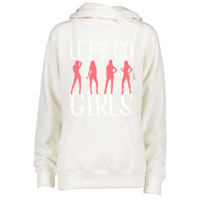 Lets Go Trip Cool Gift Womens Funnel Neck Pullover Hood