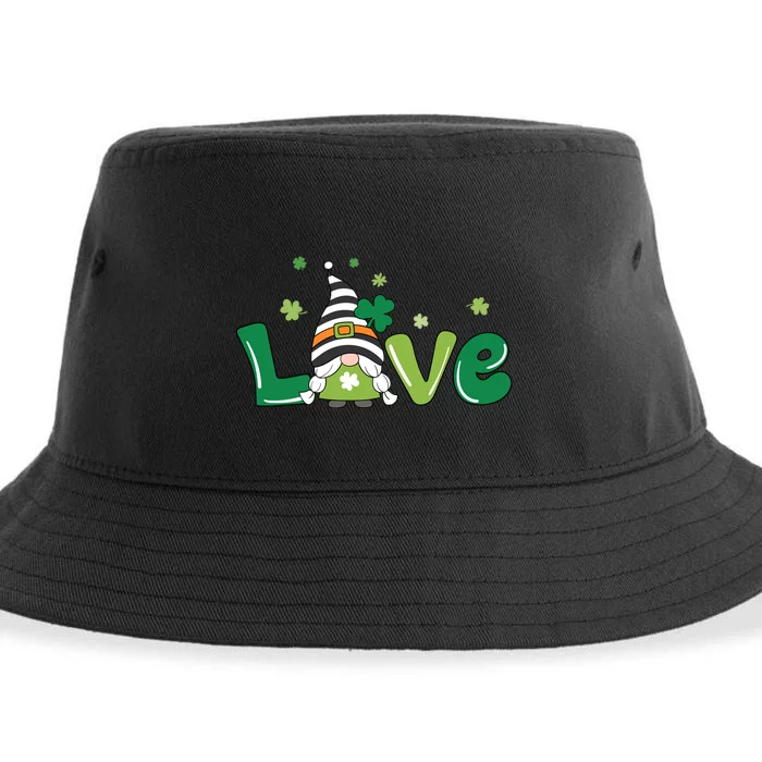 Love Gnome Teacher Squad St. Patrick's Day Sustainable Bucket Hat