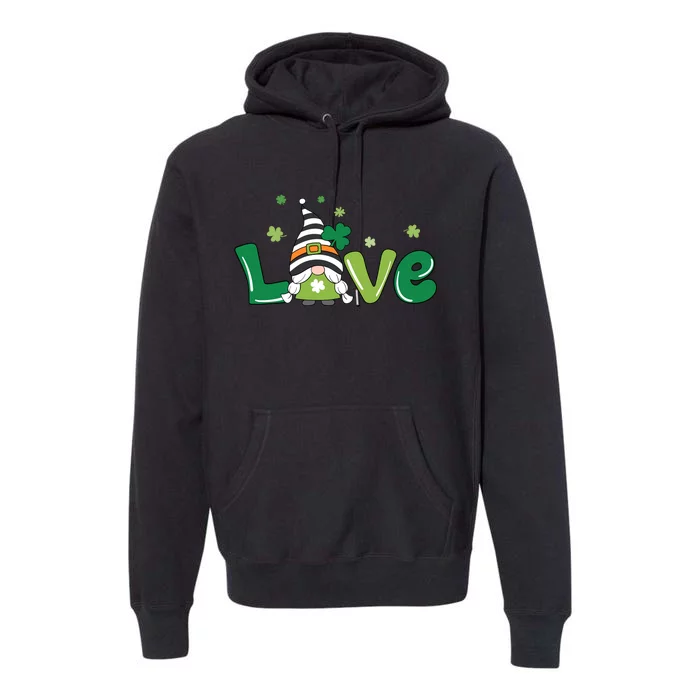 Love Gnome Teacher Squad St. Patrick's Day Premium Hoodie