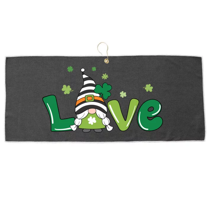 Love Gnome Teacher Squad St. Patrick's Day Large Microfiber Waffle Golf Towel