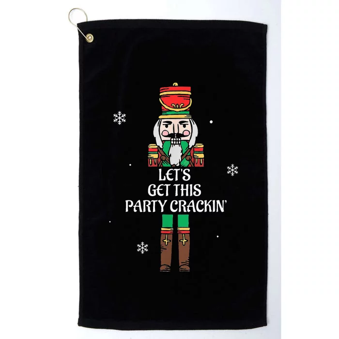 Lets Get This Party Crackin Nutcracker Xmas Holiday Platinum Collection Golf Towel