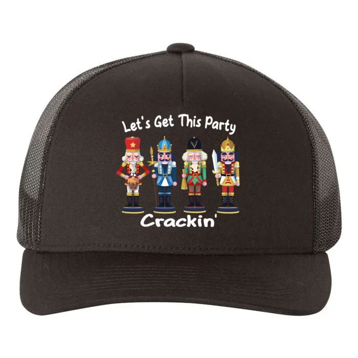 LetS Get This Party Crackin Nutcracker Merry Christmas Long Sleeve Yupoong Adult 5-Panel Trucker Hat