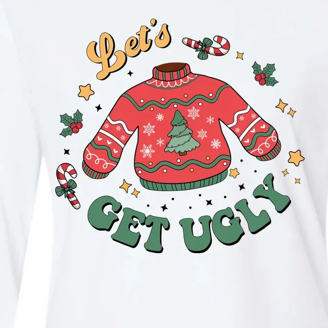 Lets Get Ugly Funny Christmas Womens Cotton Relaxed Long Sleeve T-Shirt