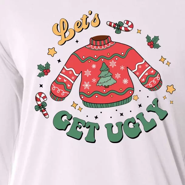 Lets Get Ugly Funny Christmas Cooling Performance Long Sleeve Crew