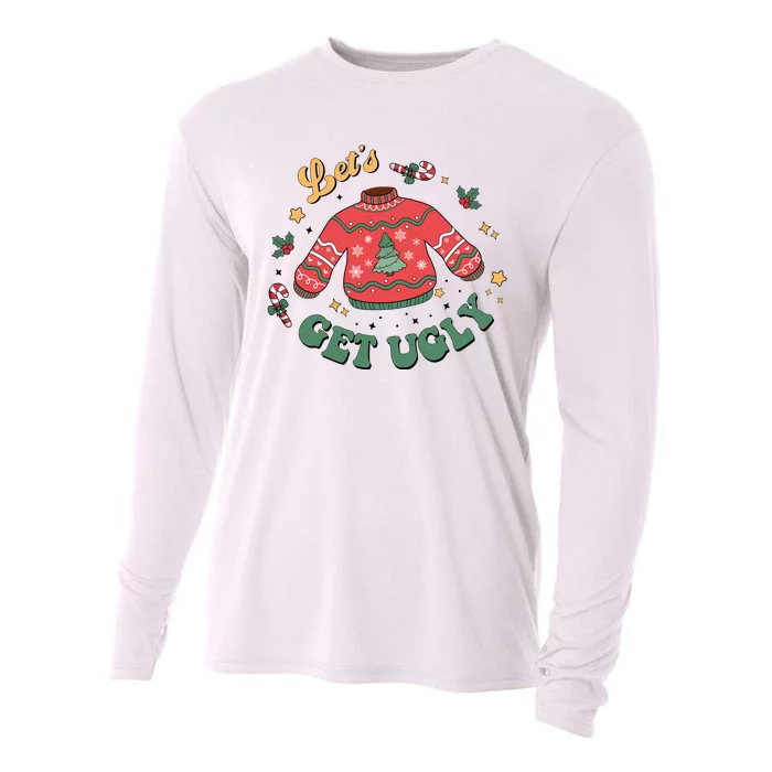 Lets Get Ugly Funny Christmas Cooling Performance Long Sleeve Crew