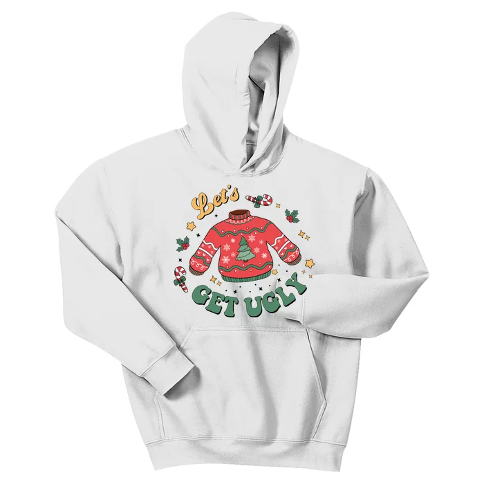 Lets Get Ugly Funny Christmas Kids Hoodie