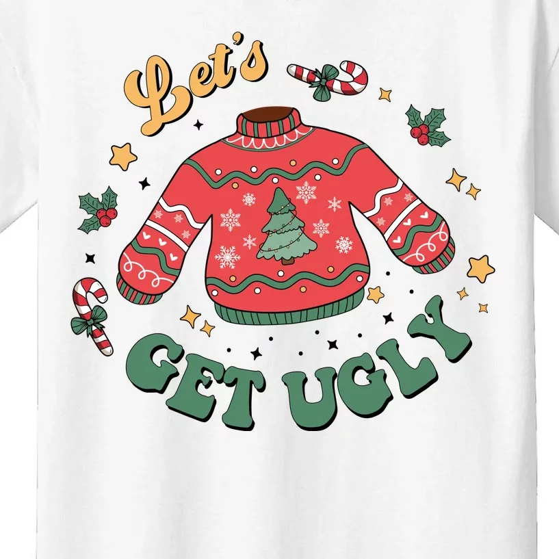 Lets Get Ugly Funny Christmas Kids T-Shirt