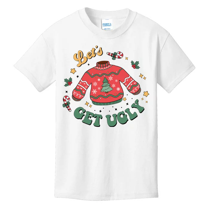 Lets Get Ugly Funny Christmas Kids T-Shirt