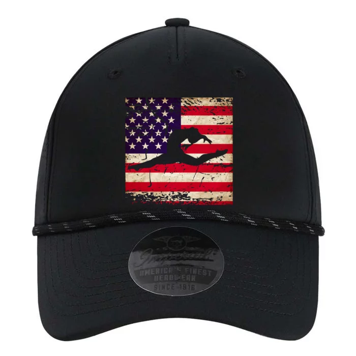 Ladies Gymnastics Usa American Flag Gift Performance The Dyno Cap