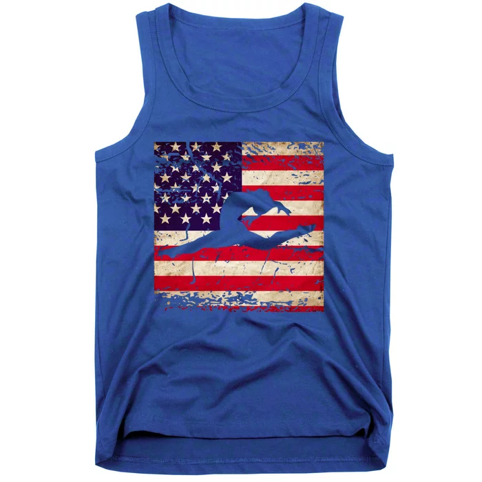 Ladies Gymnastics Usa American Flag Gift Tank Top