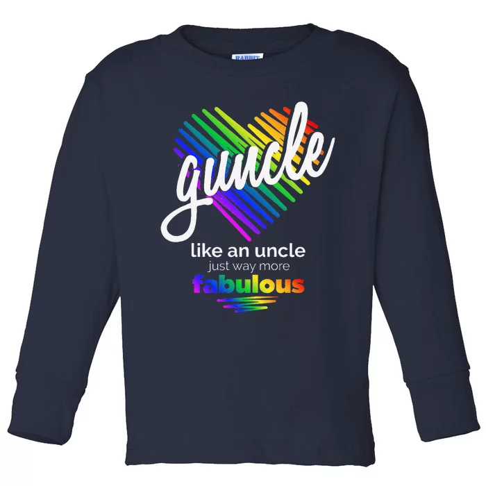 Lgbt Gay Uncle Guncle; Funny Uncle Toddler Long Sleeve Shirt