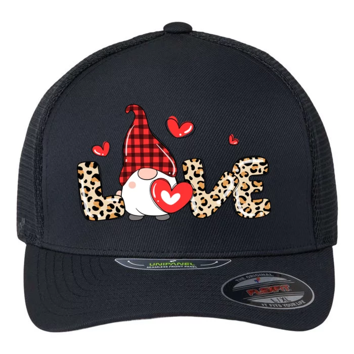 Love Gnome Valentines Day Flexfit Unipanel Trucker Cap