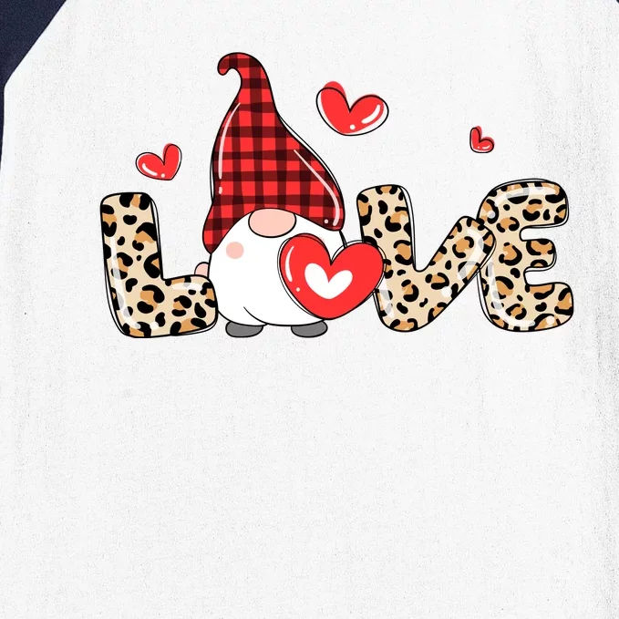 Love Gnome Valentines Day Baseball Sleeve Shirt