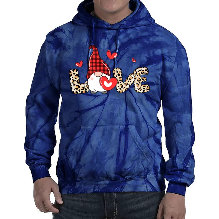 Love Gnome Valentines Day Tie Dye Hoodie