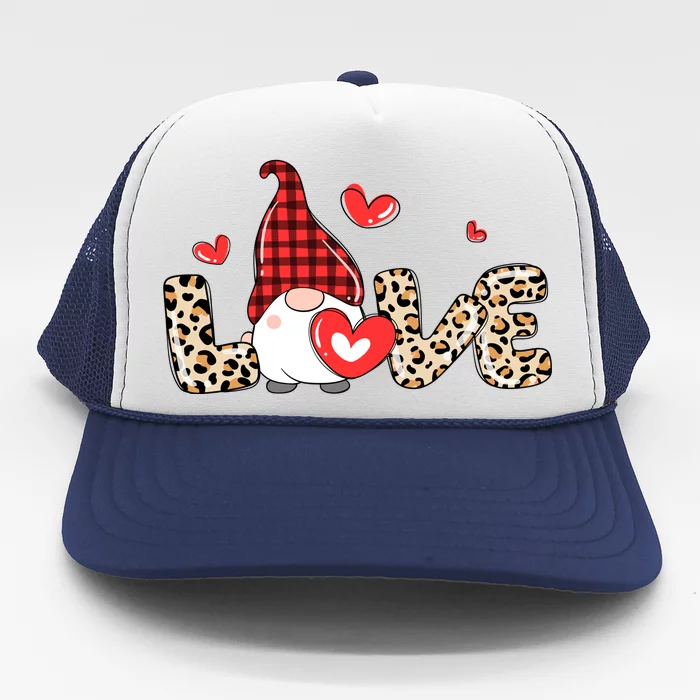 Love Gnome Valentines Day Trucker Hat