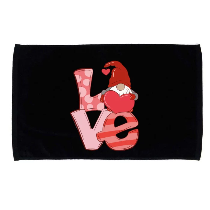 Love Gnome Valentines Day Cute Gift Microfiber Hand Towel