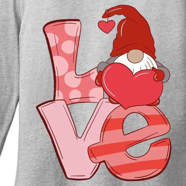 Love Gnome Valentines Day Cute Gift Womens CVC Long Sleeve Shirt