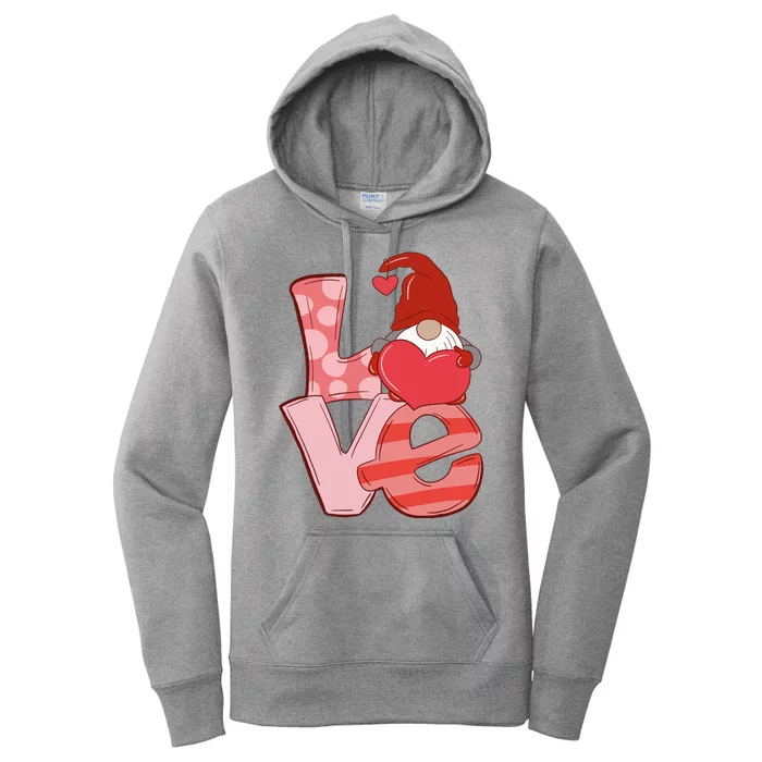 Love Gnome Valentines Day Cute Gift Women's Pullover Hoodie