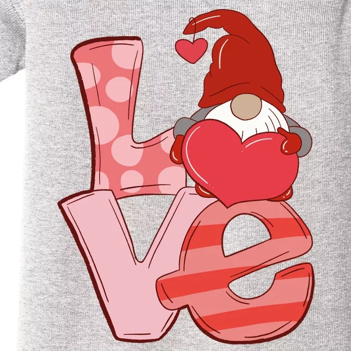 Love Gnome Valentines Day Cute Gift Baby Bodysuit