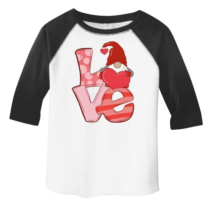 Love Gnome Valentines Day Cute Gift Toddler Fine Jersey T-Shirt