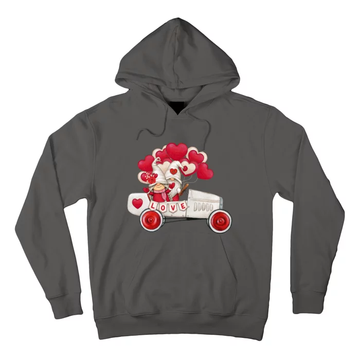 Love Gnome Valentines Day Heart Hoodie