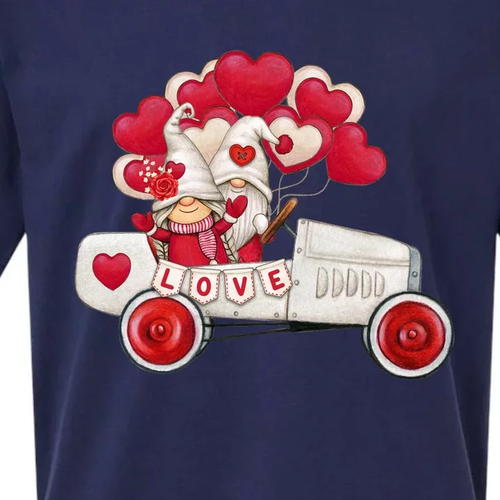 Love Gnome Valentines Day Heart Sueded Cloud Jersey T-Shirt