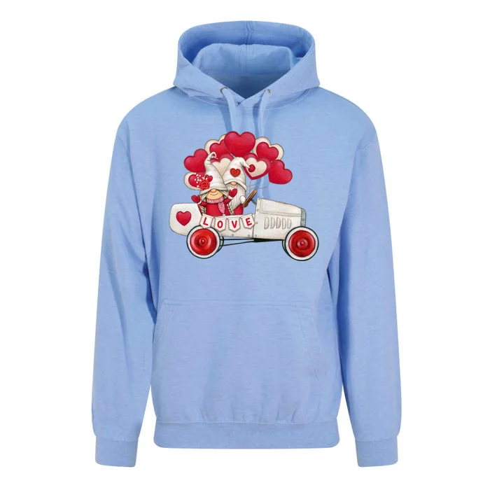 Love Gnome Valentines Day Heart Unisex Surf Hoodie