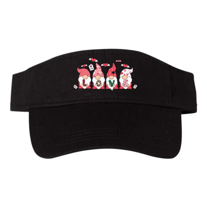 LOVE Gnomes Valentine’s Day Gift Valucap Bio-Washed Visor