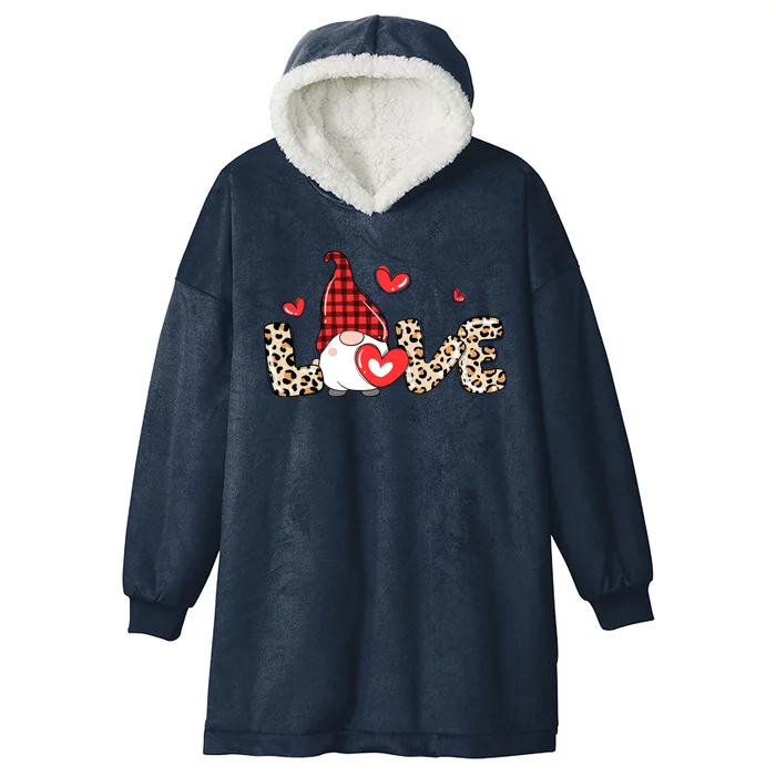 Love Gnome Valentine Heart Hooded Wearable Blanket