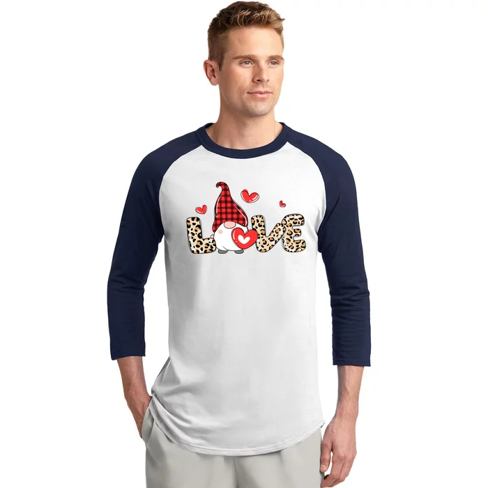 Love Gnome Valentine Heart Baseball Sleeve Shirt