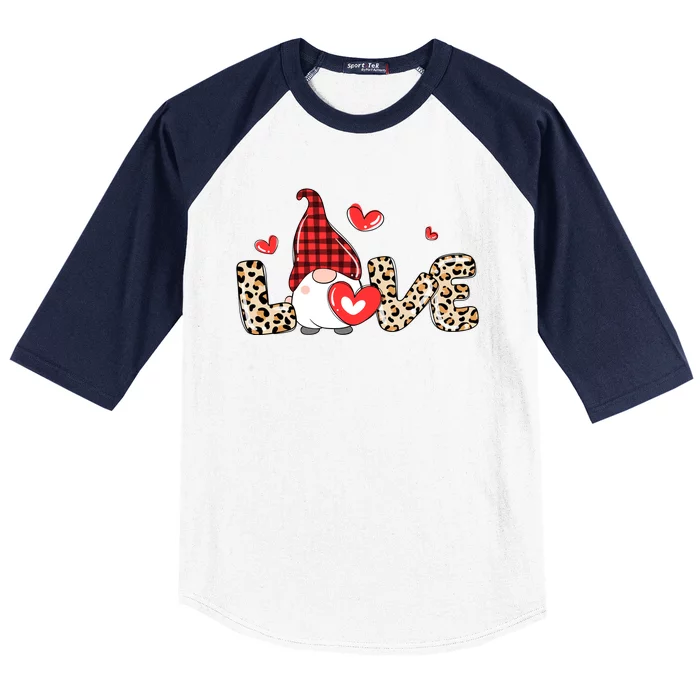 Love Gnome Valentine Heart Baseball Sleeve Shirt