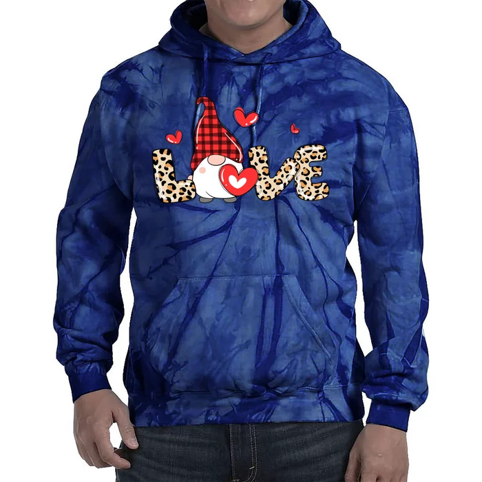 Love Gnome Valentine Heart Tie Dye Hoodie