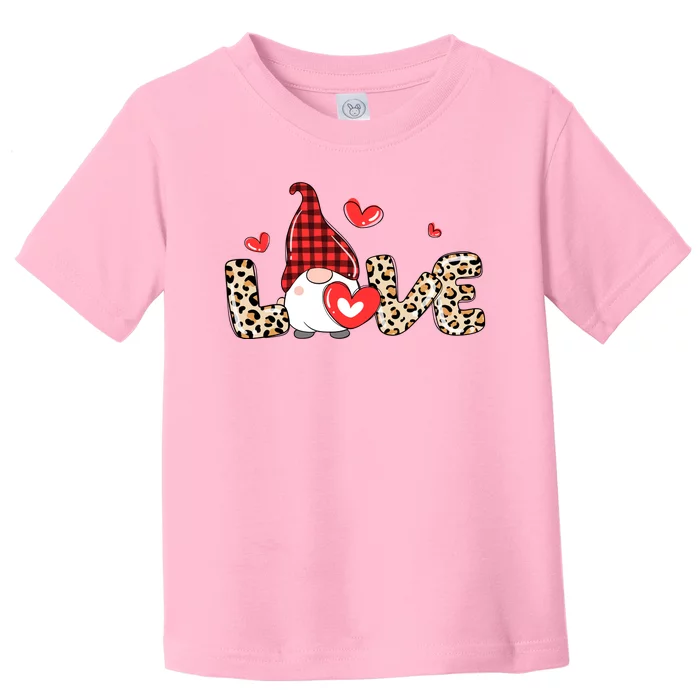 Love Gnome Valentine Heart Toddler T-Shirt