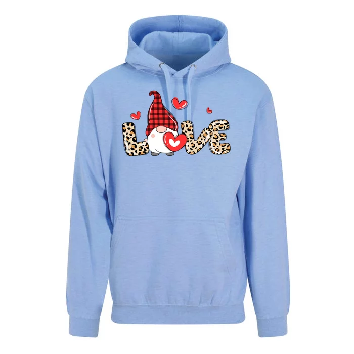 Love Gnome Valentine Heart Unisex Surf Hoodie