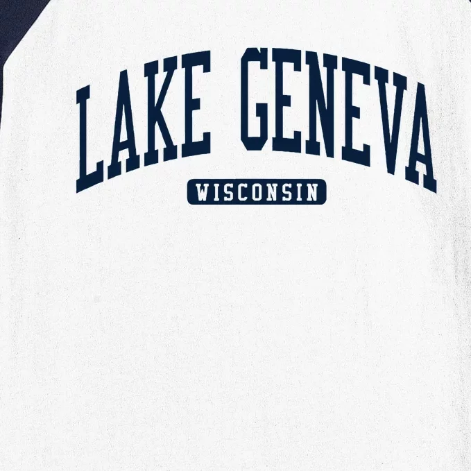 Lake Geneva Wisconsin Wi College University Style Baseball Sleeve Shirt