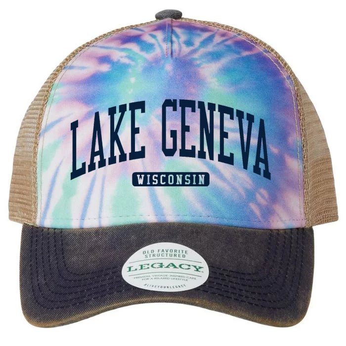 Lake Geneva Wisconsin Wi College University Style Legacy Tie Dye Trucker Hat