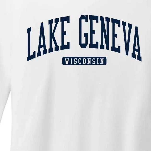 Lake Geneva Wisconsin Wi College University Style Womens CVC Long Sleeve Shirt