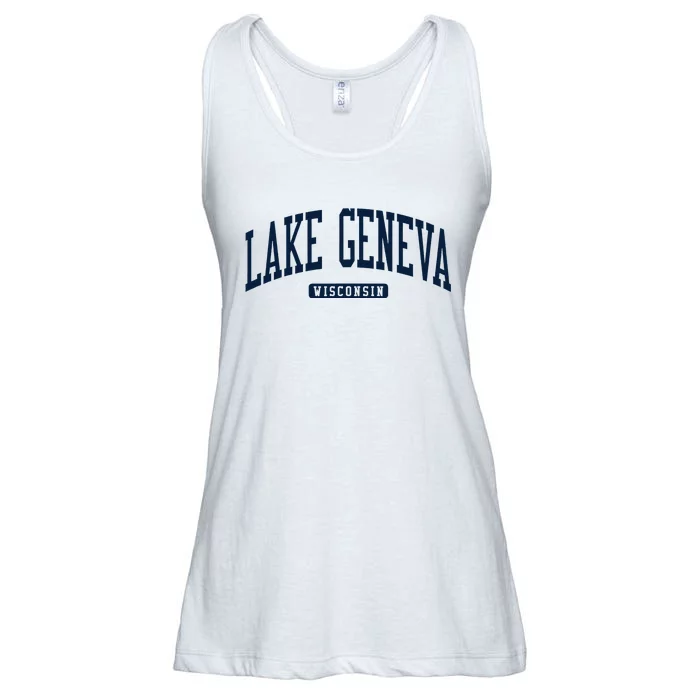 Lake Geneva Wisconsin Wi College University Style Ladies Essential Flowy Tank