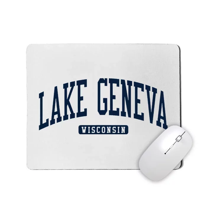 Lake Geneva Wisconsin Wi College University Style Mousepad