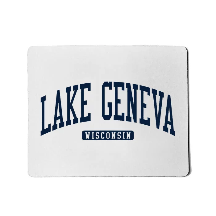 Lake Geneva Wisconsin Wi College University Style Mousepad